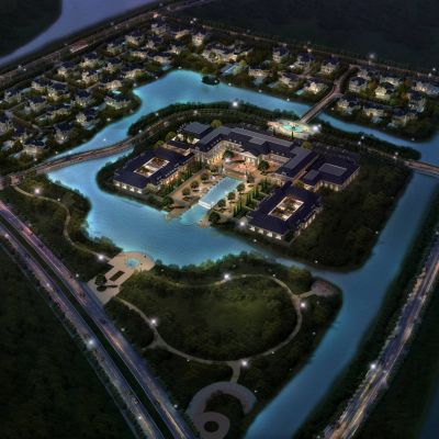 欧式独栋别墅区群  会所 建筑外观