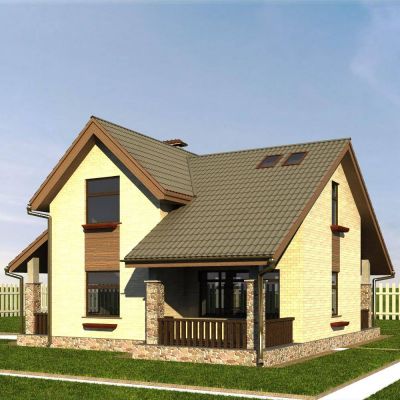 美式独栋别墅 建筑外观