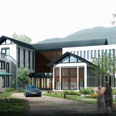 现代新中式独栋别墅 建筑外观