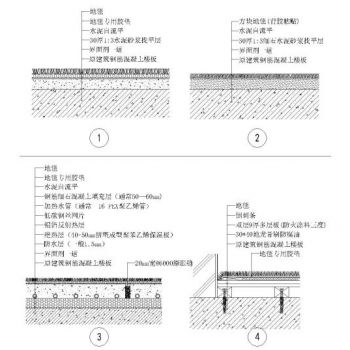 室内通用节点 地面、墙面、天花、隔墙、收口