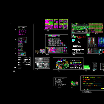 室内装饰,家具家私,园林植物表CAD图块cad施工图