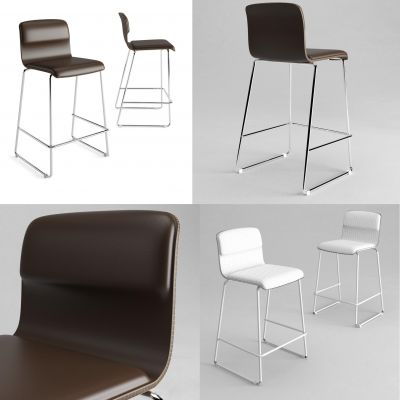 现代皮革吧台椅