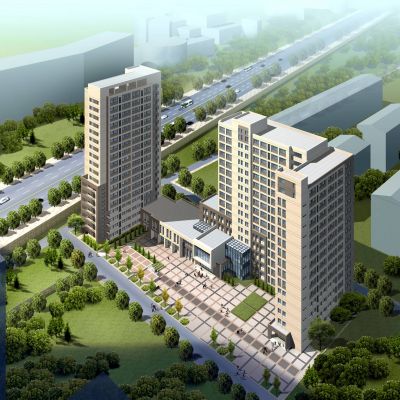 现代高层住宅公寓  建筑外观