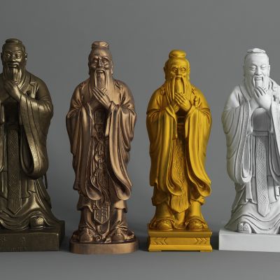 中式人物孔子雕像