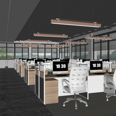 现代公共办公区