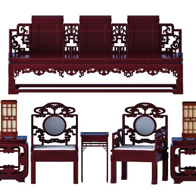 新中式沙发椅子组合