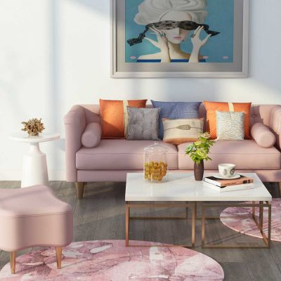 现代客厅 沙发茶几组合