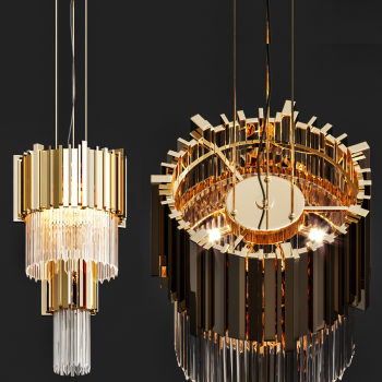  Empire_Snooker欧式金属不锈钢水晶吊灯