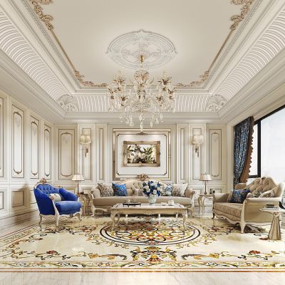 简欧奢华客厅