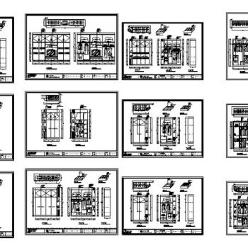 上百套精品鞋柜、书柜、衣柜、橱柜CAD图库合集