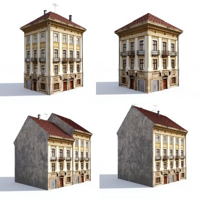 欧式建筑 美式建筑 建筑配楼 欧式楼房 简欧住宅 建筑外观