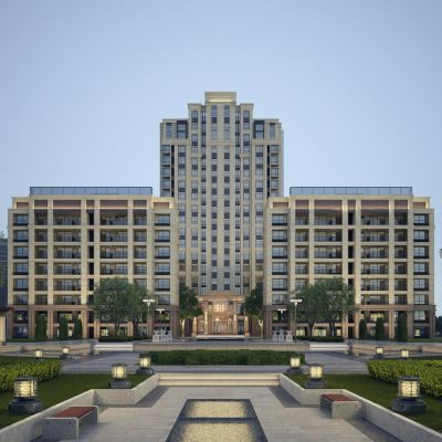 欧式多层住宅建筑外观