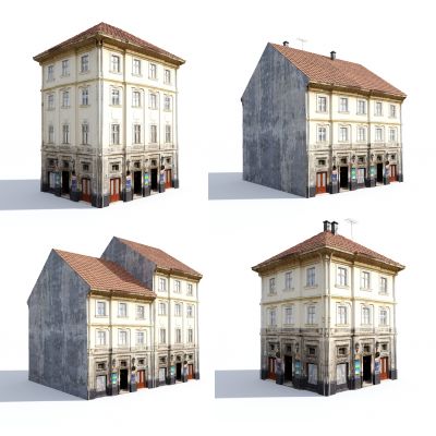 欧式建筑 美式建筑 建筑配楼 欧式楼房 简欧住宅 建筑外观