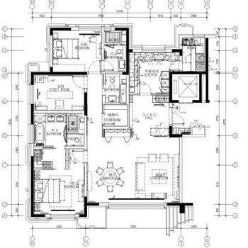 CCD-北京丰台区花乡樊家村175㎡样板间室内装修施工图+方案+效果图