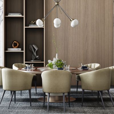 新中式桌椅组合