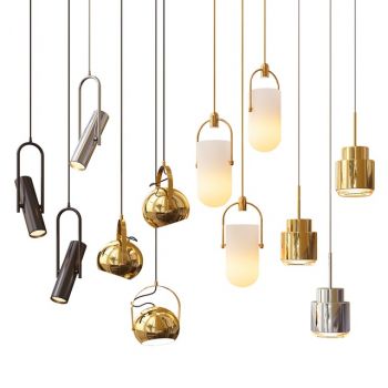  金属小吊灯组合