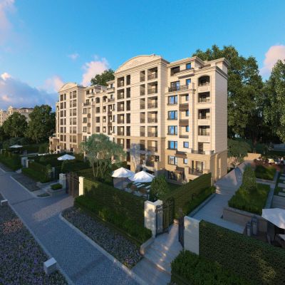 欧式古典多层住宅建筑外观