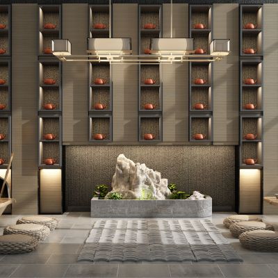 新中式茶桌椅 装饰柜