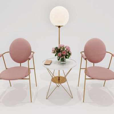 现代轻奢桌椅落地灯