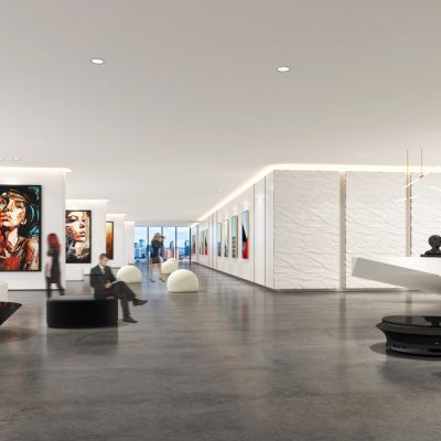 现代美术馆画廊3D模型