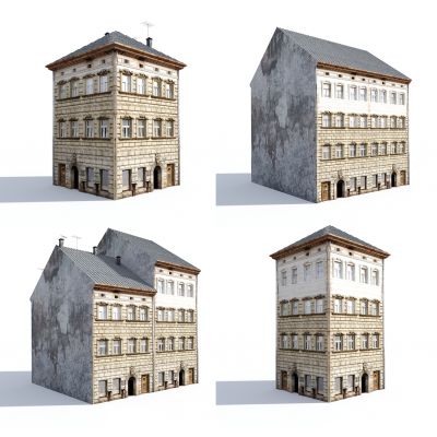 欧式建筑 美式建筑 建筑配楼 欧式楼房 简欧住宅 建筑外观