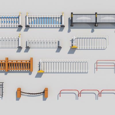 现代栏杆中式围挡