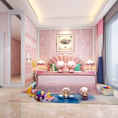 现代简约女孩房