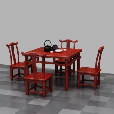 新古典明式小茶桌椅