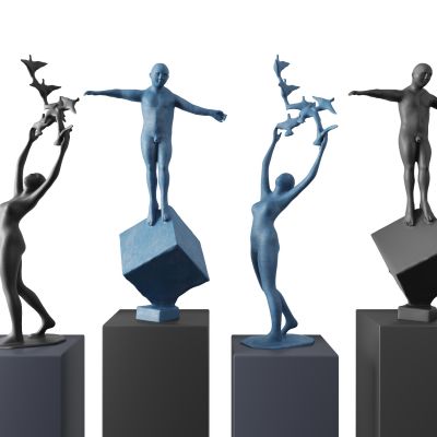 现代人物雕塑  装饰摆件  女人