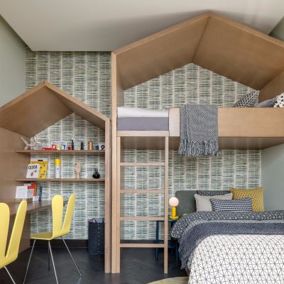 现代北欧儿童房儿童床品组合