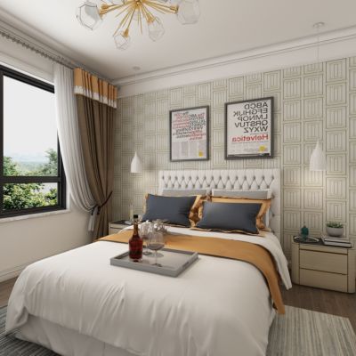 美式卧室 榻榻米