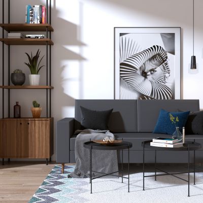 现代北欧沙发 茶几 装饰品