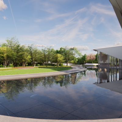 现代景观示范区深化模型