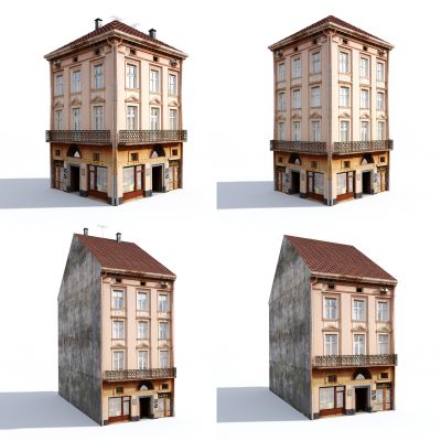 欧式建筑 美式建筑 建筑配楼 欧式楼房 简欧住宅 建筑外观