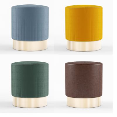 现代圆形凳子组合