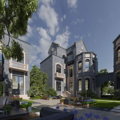 欧式独栋别墅 建筑外观