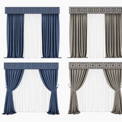 现代简欧窗帘组合