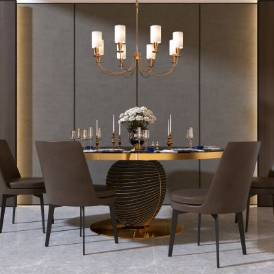 现代风格餐厅 餐桌 椅子