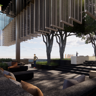 重庆阳光城新中式小区景观（高差处理深化模型）