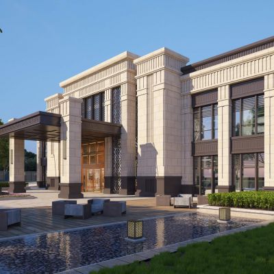 欧式古典售楼处 会所 建筑外观