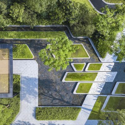 现代住宅景观 水景