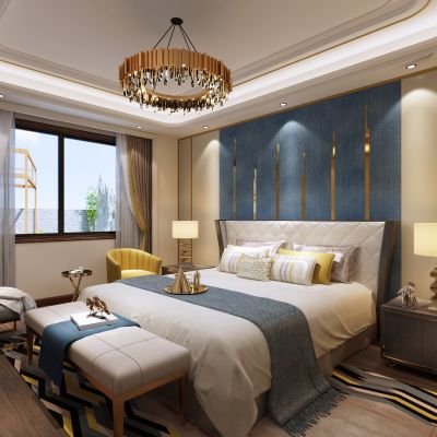 后现代轻奢卧室