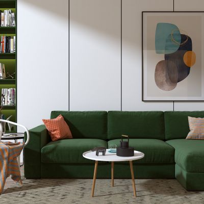 现代北欧风格 客厅沙发 茶几 陈设品