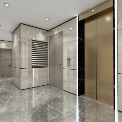现代办公室电梯厅