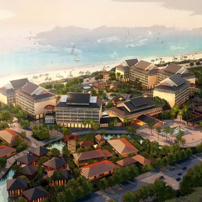中式三亚湾渡假酒店 中式酒店建筑