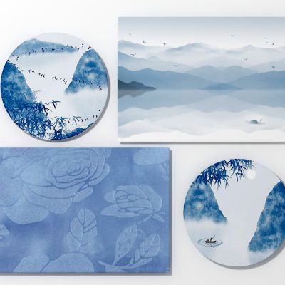 现代国画地毯组合