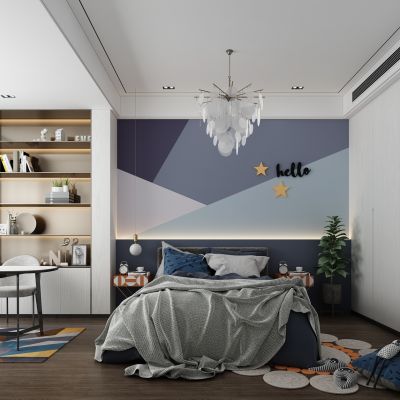 现代风格儿童男孩房