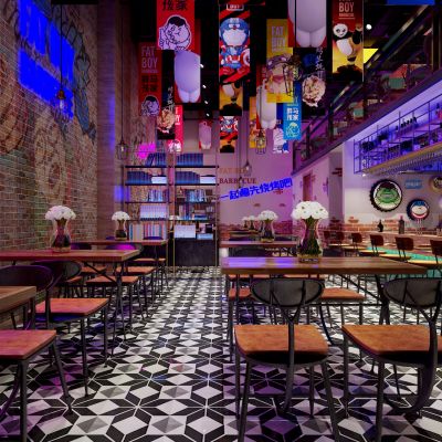 工业风音乐酒吧餐厅