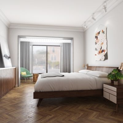 北欧卧室 北欧床