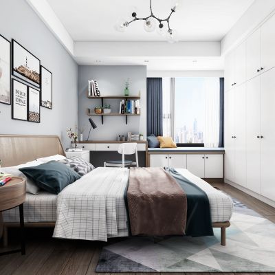 北欧主卧室 吊灯